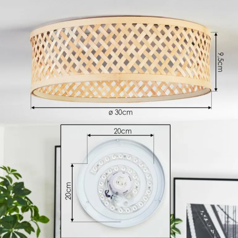 Barroco Plafonnier LED Écru, Blanc, 1 lumière