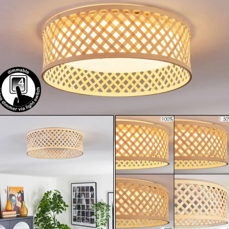 Barroco Plafonnier LED Écru, Blanc, 1 lumière