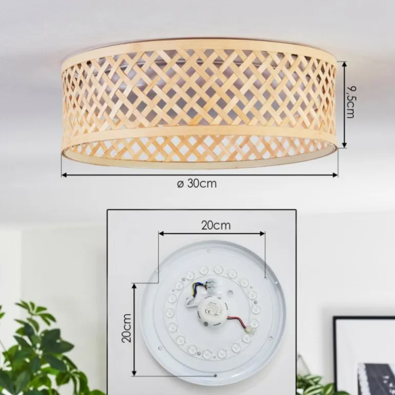 Barroco Plafonnier LED Écru, Blanc, 1 lumière