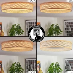 Barroco Plafonnier LED Écru, Blanc, 1 lumière