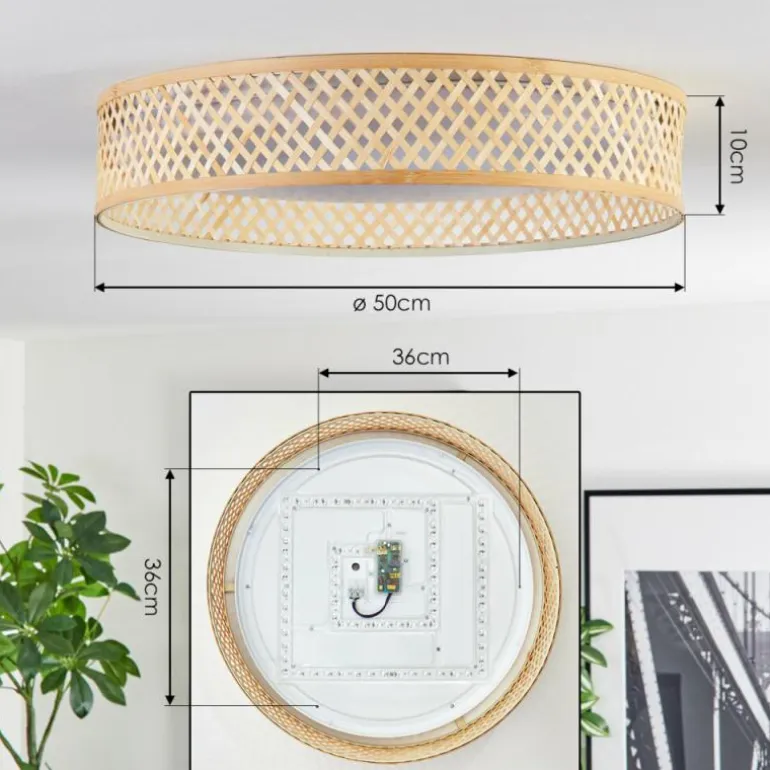 Barroco Plafonnier LED Écru, Blanc, 1 lumière