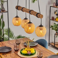 Basto Suspension, Boule lumineuse, Suspension Écru, Noir, 4 lumières