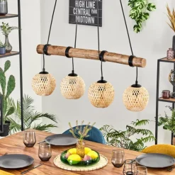 Basto Suspension, Boule lumineuse, Suspension Écru, Noir, 4 lumières