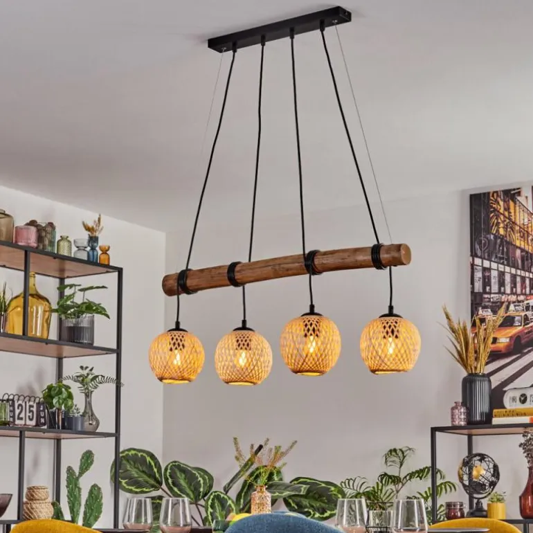 Basto Suspension, Boule lumineuse, Suspension Écru, Noir, 4 lumières