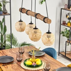 Basto Suspension, Boule lumineuse, Suspension Écru, Noir, 4 lumières