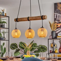 Basto Suspension, Boule lumineuse, Suspension Écru, Noir, 3 lumières