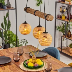 Basto Suspension, Boule lumineuse, Suspension Écru, Noir, 3 lumières