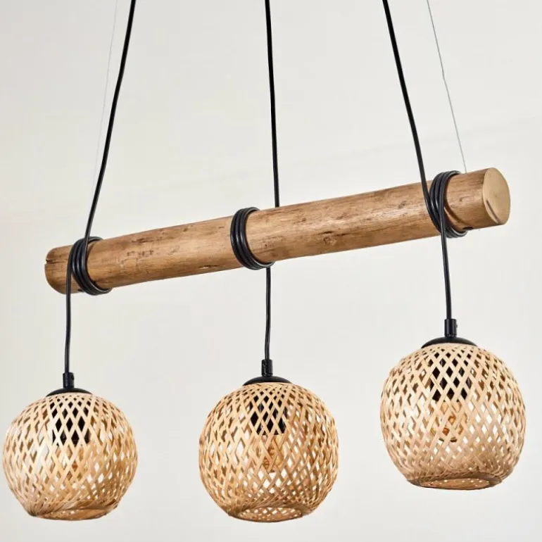 Basto Suspension, Boule lumineuse, Suspension Écru, Noir, 3 lumières