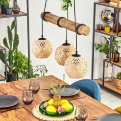 Basto Suspension, Boule lumineuse, Suspension Écru, Noir, 3 lumières
