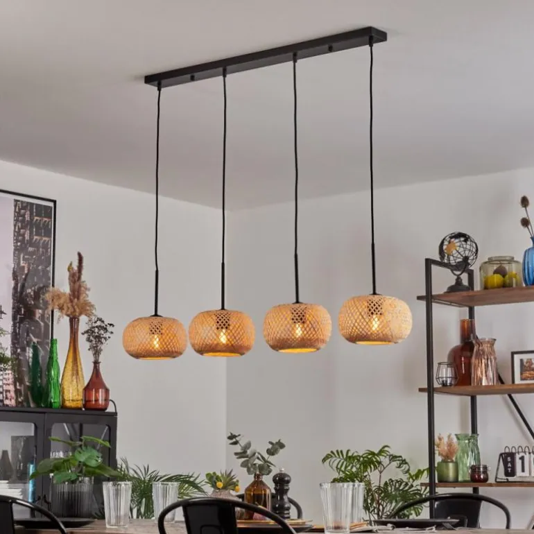Bauro Suspension Écru, 4 lumières