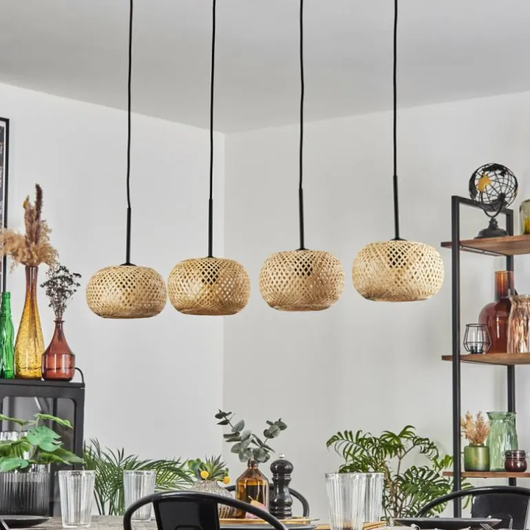 Bauro Suspension Écru, 4 lumières