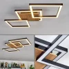 Bealo Plafonnier LED Couleur bois, Noir, 1 lumière
