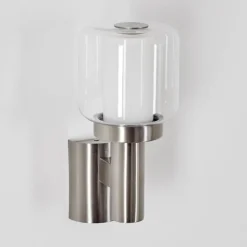 Beira Lampe murale d´extérieur, Applique murale Nickel mat, 1 lumière