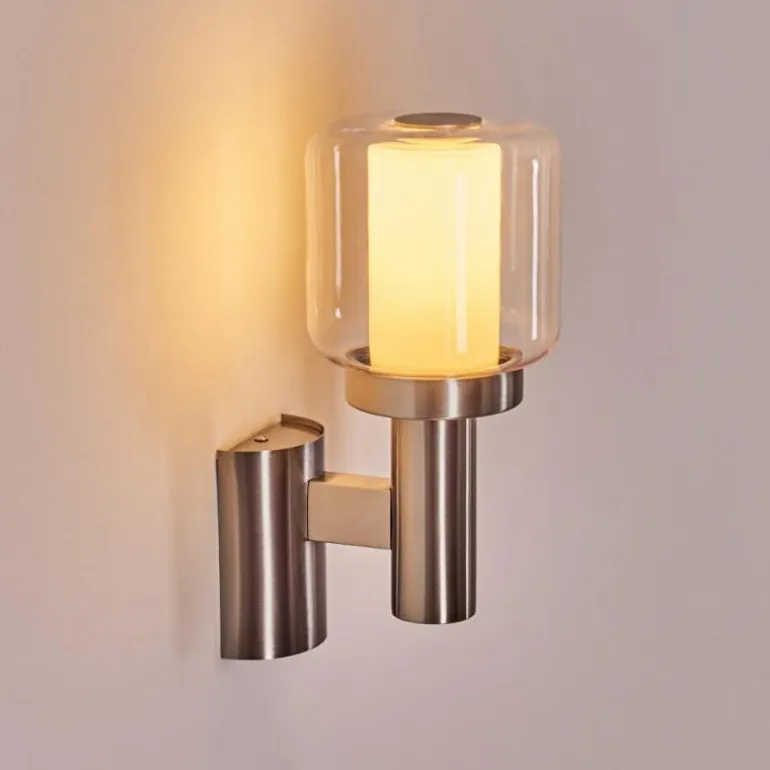 Beira Lampe murale d´extérieur, Applique murale Nickel mat, 1 lumière