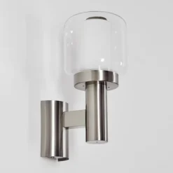 Beira Lampe murale d´extérieur, Applique murale Nickel mat, 1 lumière