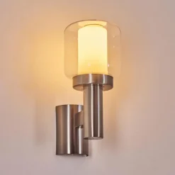 Beira Lampe murale d´extérieur, Applique murale Nickel mat, 1 lumière