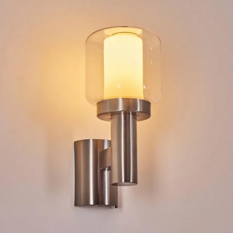 Beira Lampe murale d´extérieur, Applique murale Nickel mat, 1 lumière