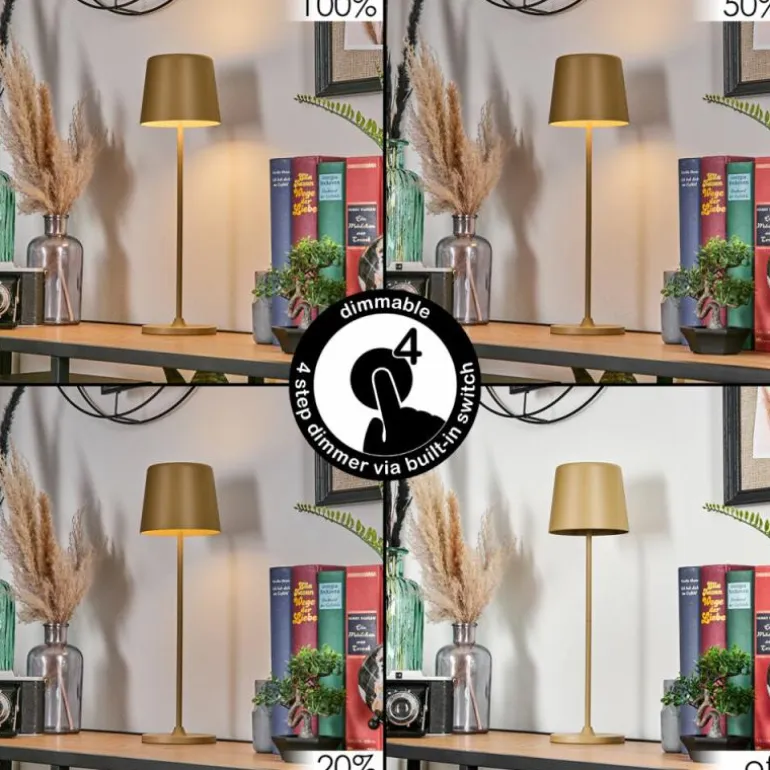 Belece Lampe de table d'extérieur, Lampe à poser LED Beige, 1 lumière