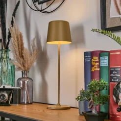 Belece Lampe de table d'extérieur, Lampe à poser LED Beige, 1 lumière