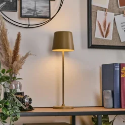 Belece Lampe de table d'extérieur, Lampe à poser LED Beige, 1 lumière