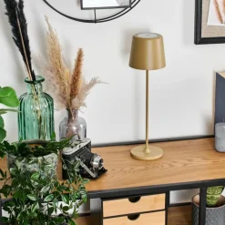 Belece Lampe de table d'extérieur, Lampe à poser LED Beige, 1 lumière