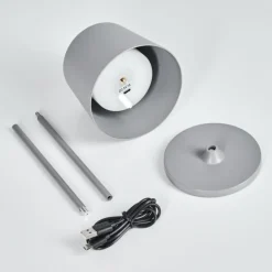 Belece Lampe de table d'extérieur, Lampe à poser LED Gris, 1 lumière