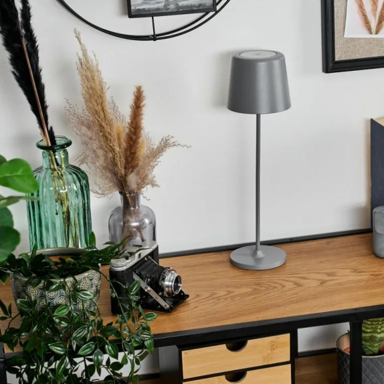Belece Lampe de table d'extérieur, Lampe à poser LED Gris, 1 lumière