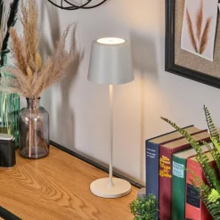 Belece Lampe de table d'extérieur, Lampe à poser LED Blanc, 1 lumière