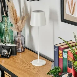 Belece Lampe de table d'extérieur, Lampe à poser LED Blanc, 1 lumière
