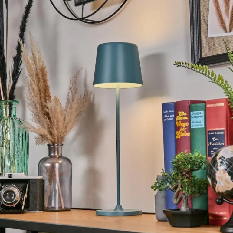 Belece Lampe de table d'extérieur, Lampe à poser LED Bleu, 1 lumière