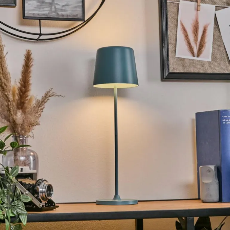 Belece Lampe de table d'extérieur, Lampe à poser LED Bleu, 1 lumière