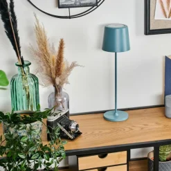 Belece Lampe de table d'extérieur, Lampe à poser LED Bleu, 1 lumière