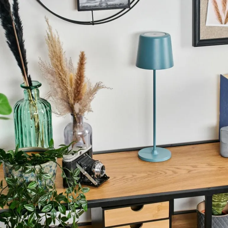Belece Lampe de table d'extérieur, Lampe à poser LED Bleu, 1 lumière
