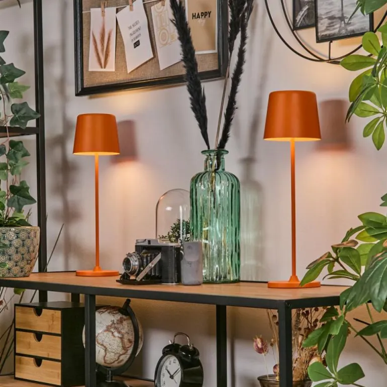 Belece Lampe de table d'extérieur, Lampe à poser LED Orange, 1 lumière