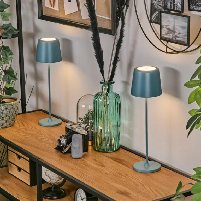 Belece Lampe de table d'extérieur, Lampe à poser LED Bleu, 1 lumière