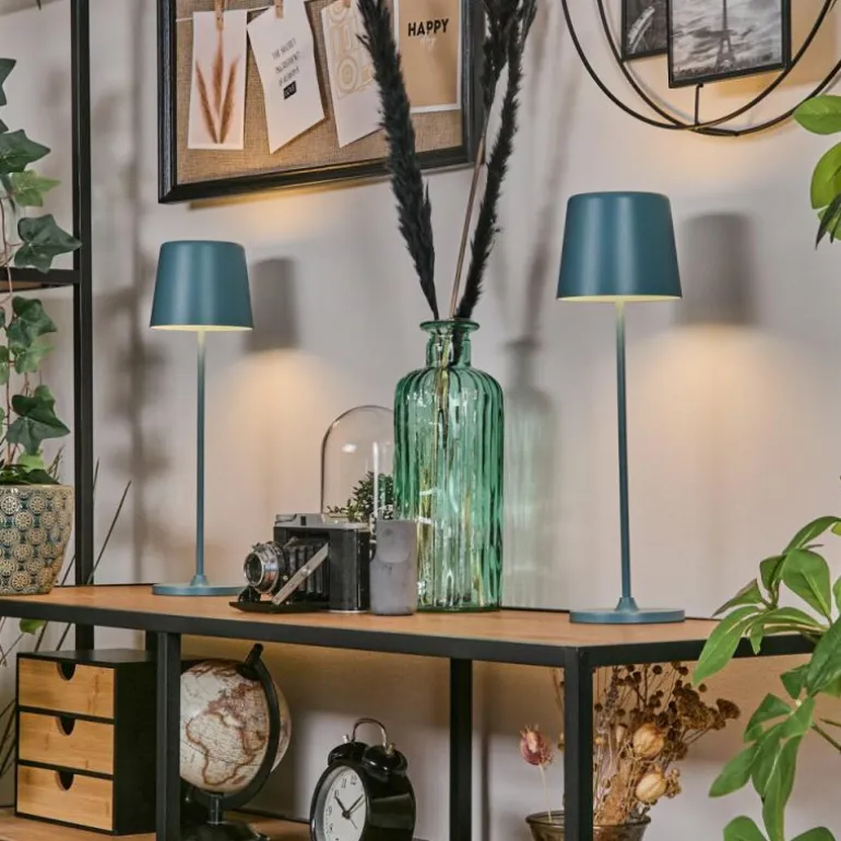 Belece Lampe de table d'extérieur, Lampe à poser LED Bleu, 1 lumière