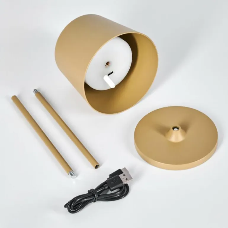 Belece Lampe de table d'extérieur, Lampe à poser LED Beige, 1 lumière