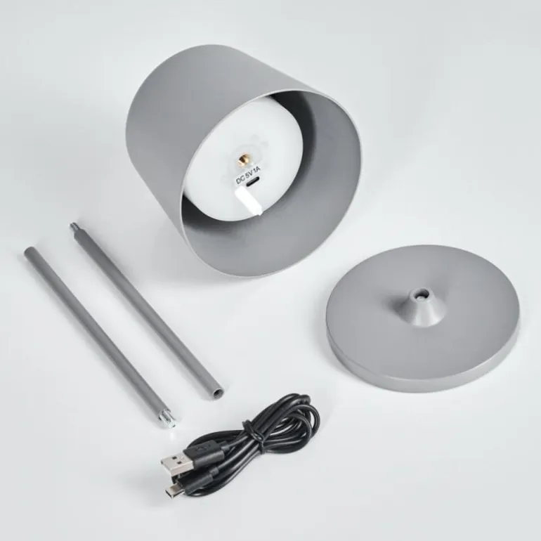 Belece Lampe de table d'extérieur, Lampe à poser LED Gris, 1 lumière