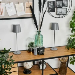 Belece Lampe de table d'extérieur, Lampe à poser LED Gris, 1 lumière