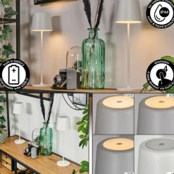 Belece Lampe de table d'extérieur, Lampe à poser LED Blanc, 1 lumière
