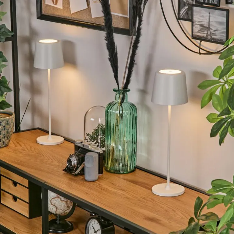 Belece Lampe de table d'extérieur, Lampe à poser LED Blanc, 1 lumière