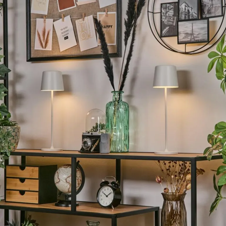 Belece Lampe de table d'extérieur, Lampe à poser LED Blanc, 1 lumière