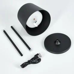 Belece Lampe de table d'extérieur, Lampe à poser LED Noir, 1 lumière