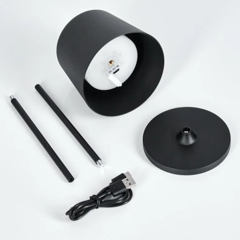 Belece Lampe de table d'extérieur, Lampe à poser LED Noir, 1 lumière
