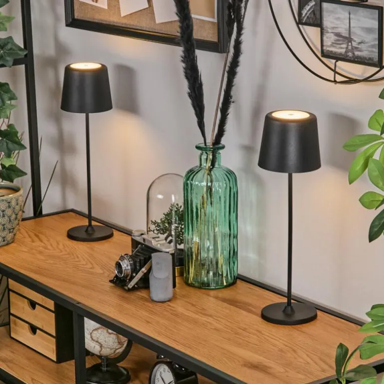 Belece Lampe de table d'extérieur, Lampe à poser LED Noir, 1 lumière