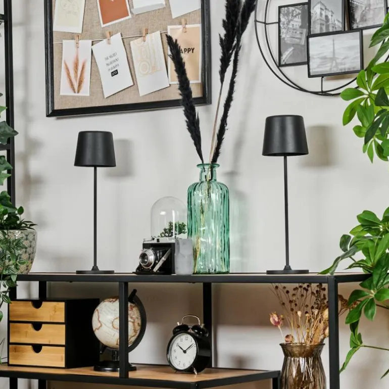 Belece Lampe de table d'extérieur, Lampe à poser LED Noir, 1 lumière