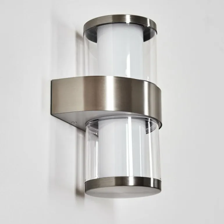 Blinneberg Luminaire extérieur, Lampe murale d´extérieur LED Nickel mat, 2 lumières