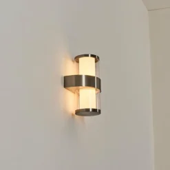 Blinneberg Luminaire extérieur, Lampe murale d´extérieur LED Nickel mat, 2 lumières