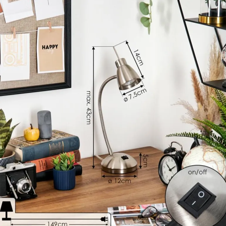 Bondorlunda Lampe de bureau, Lampe à poser Nickel mat, 1 lumière