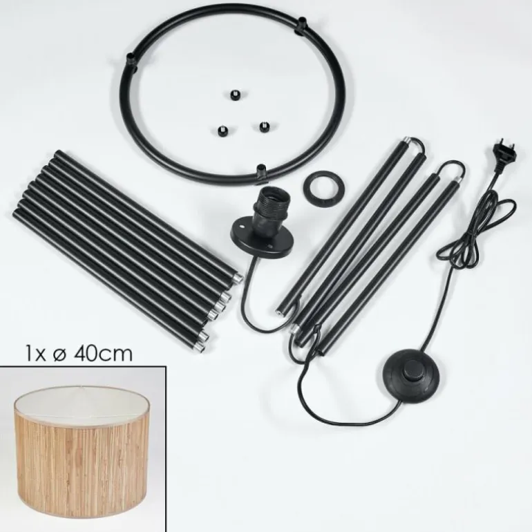 Bongal Lampadaire, Liseuse Noir, 1 lumière